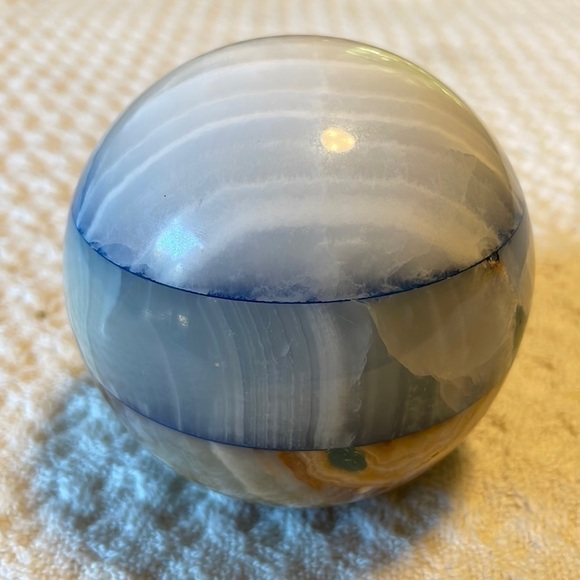 𝅺Marble Sphere Ball Natural Coloring Paperweight - Picture 1 of 6